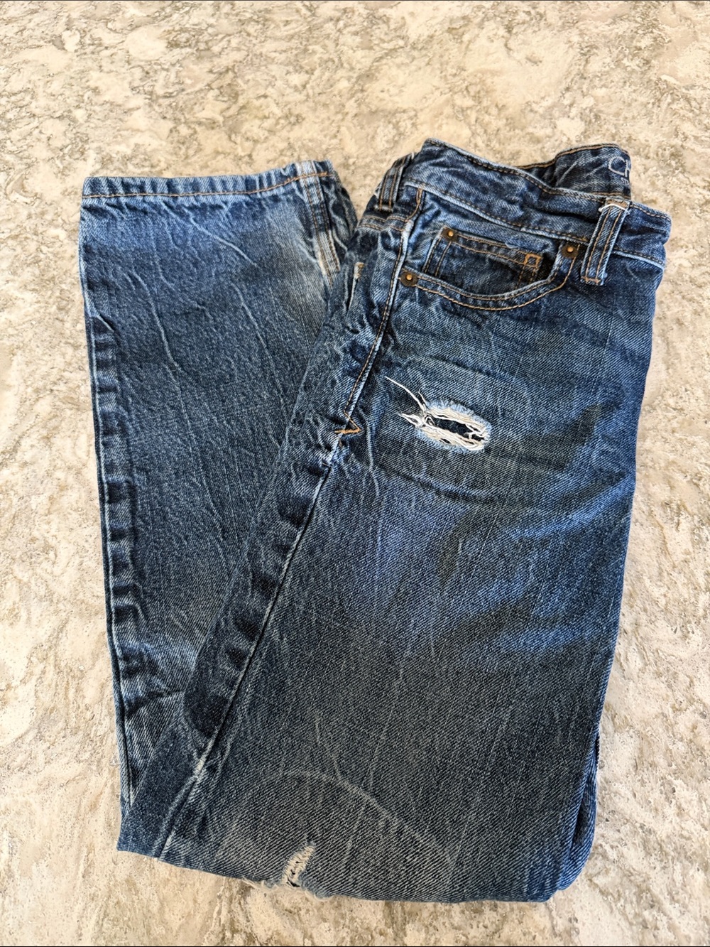 Boys size 10 Cherokee Distressed Blue Denim Jeans